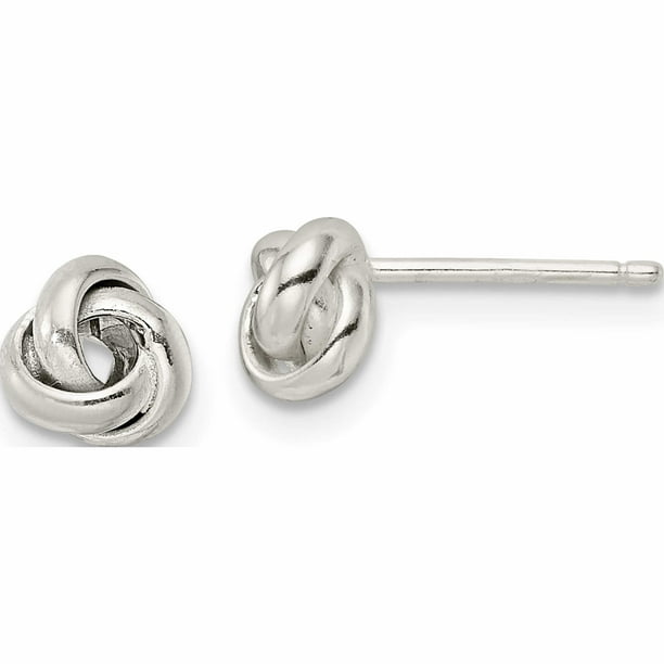 Sterling Silver Braided Knot Post Earrings 8mm x 8mm Sterling Silver Braided Knot Post Earrings 8mm x 8mm